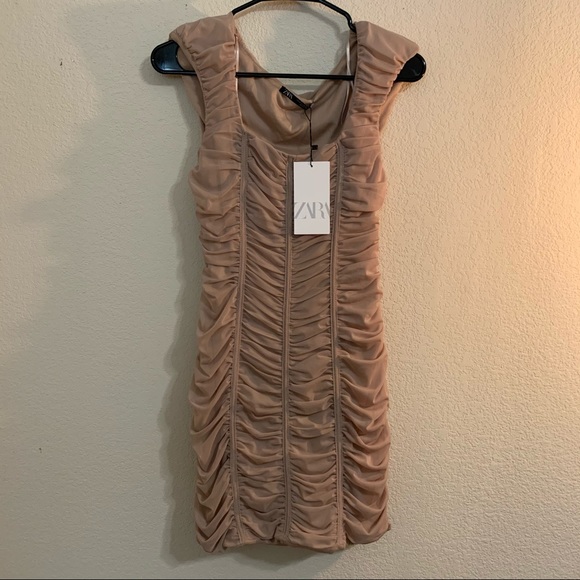 ZARA Nude Dress - Picture 2 of 3